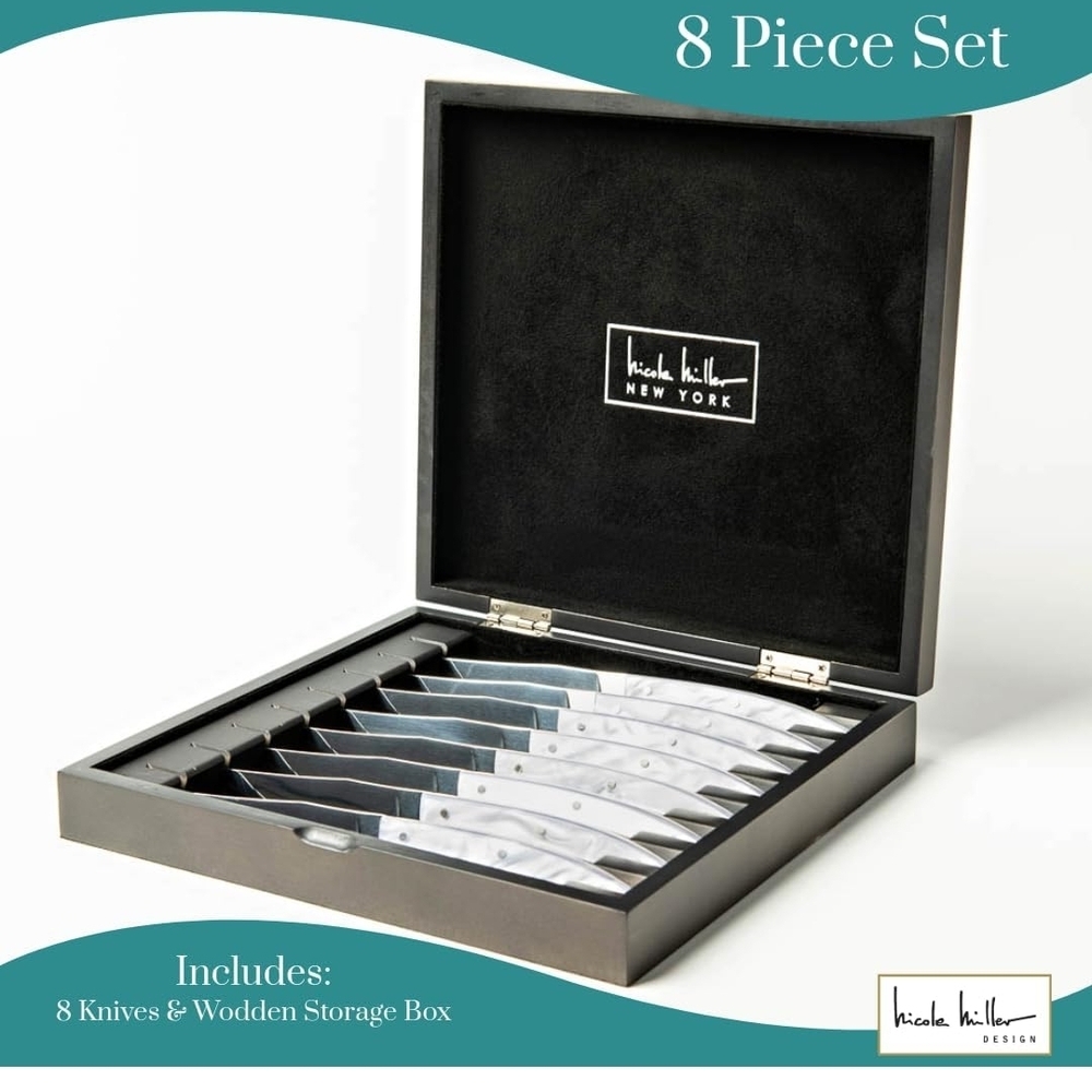Nicole Miller 8-Piece Knife Set with Box